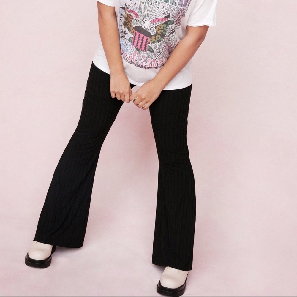 Black Flare High Waisted pants